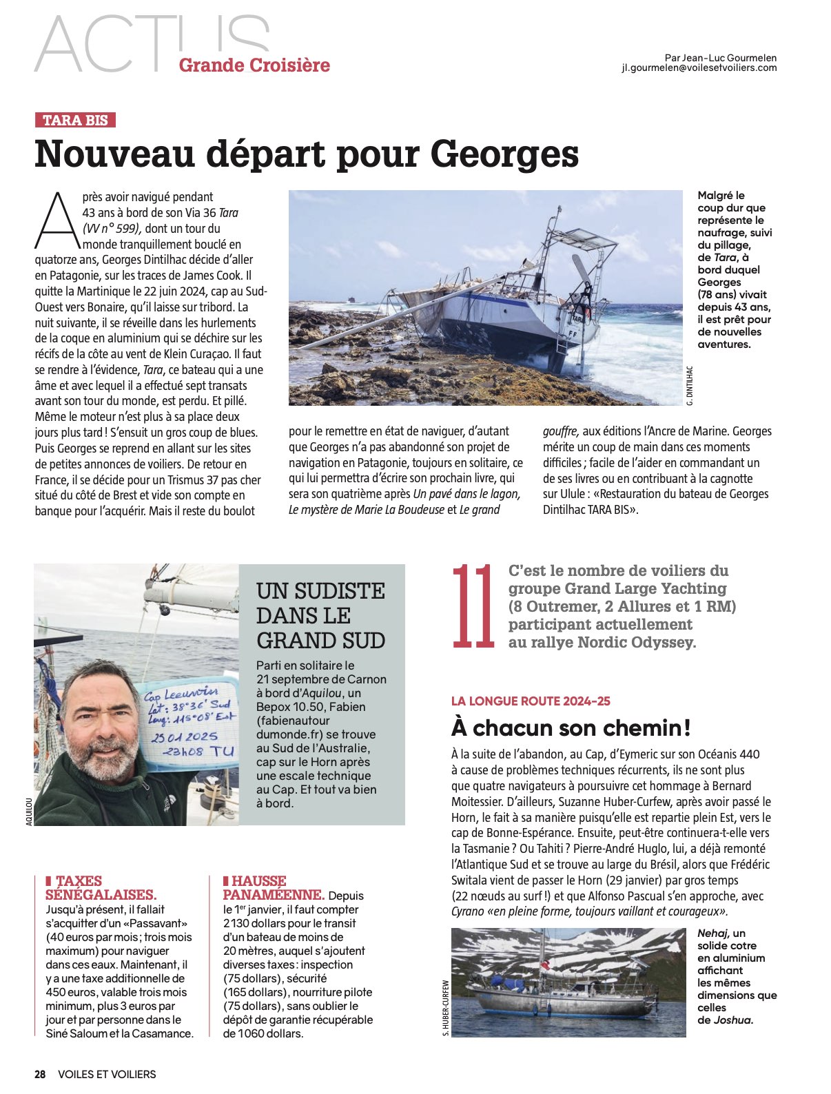 Article du journal Voile et Voilier 02/2025